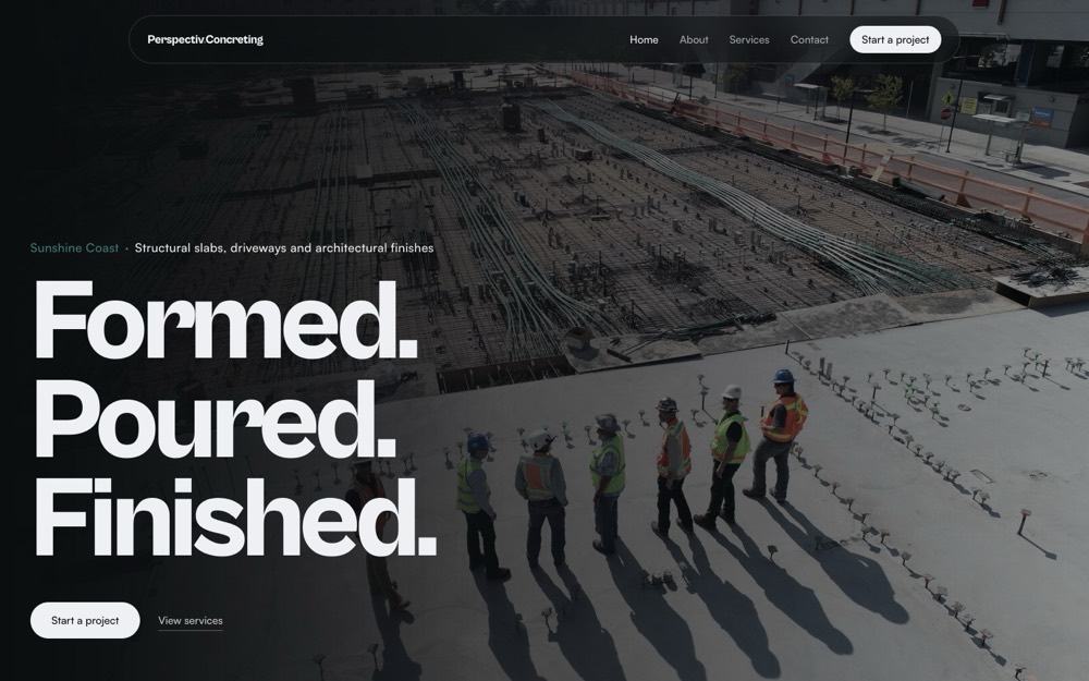 Concreting trade website