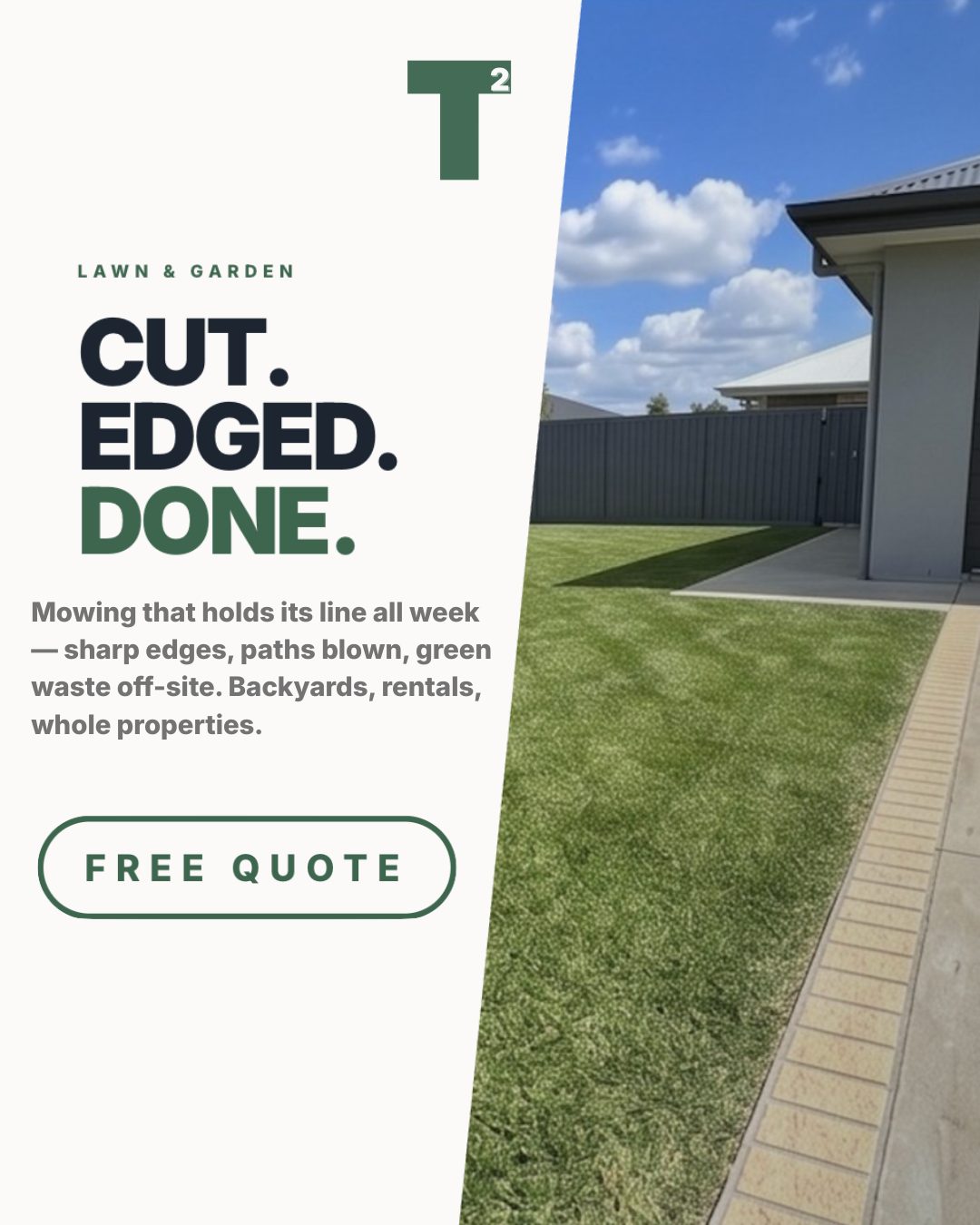 Cut. Edged. Done. — service highlight