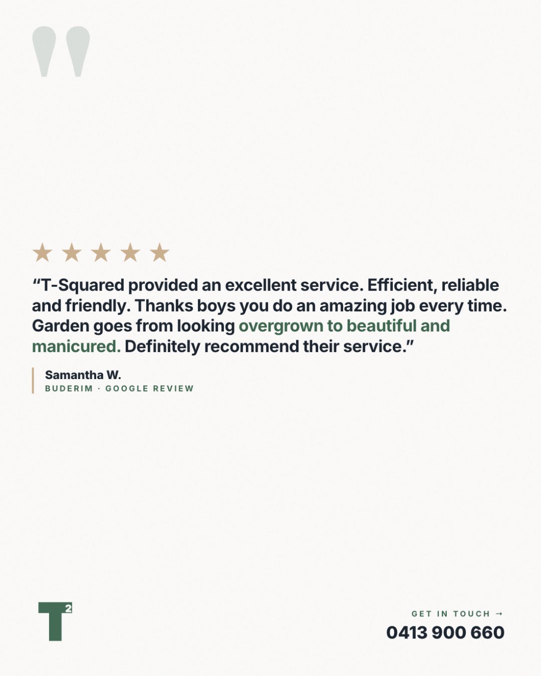 Customer review post