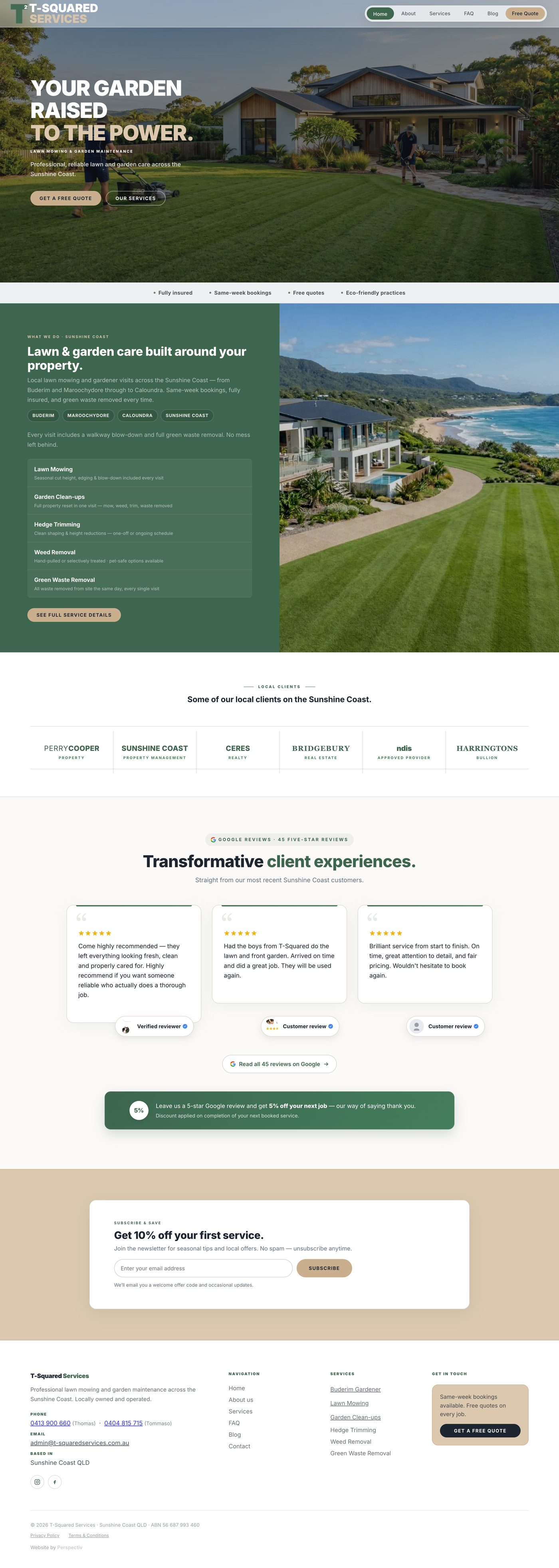 New T-Squared homepage